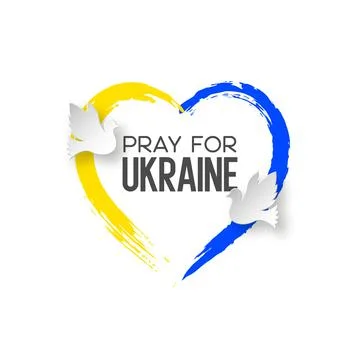 Pray for Ukraine concept. Stock Illustration