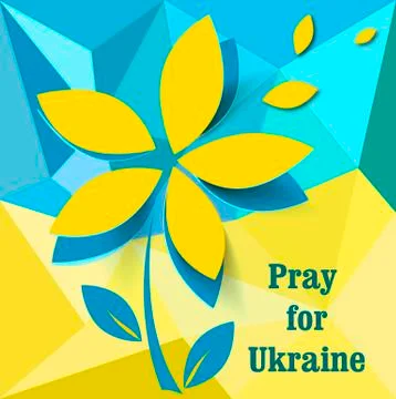 Pray for Ukraine Stock Illustration