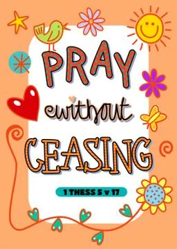 Pray without Ceasing Stock-Illustration