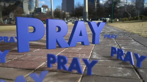 Pray word blocks Stock Footage 71999857
