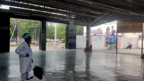 Prayagraj Station Platform, India Stock Footage 199377290