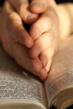 Prayer and bible Stock Photos