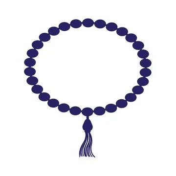 Prayer beads icon Illustrazione stock
