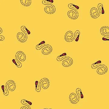 Prayer beads mala buddhism vector seamless pattern Stock Illustration