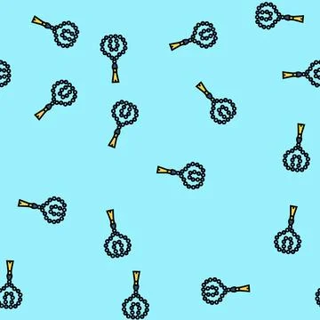 Prayer beads misbaha vector seamless pattern Stock Illustration