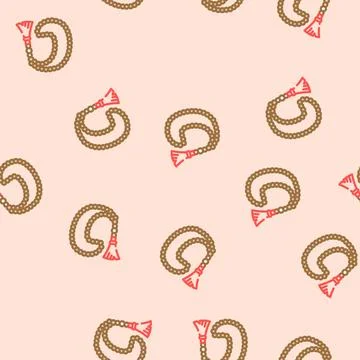 Prayer beads misbaha vector seamless pattern 스톡 일러스트