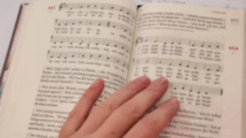 Prayer book with notes.Lyrics and notes. Stock Footage 262271143