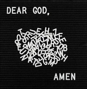 Prayer On Bulletin Board Stock Photos