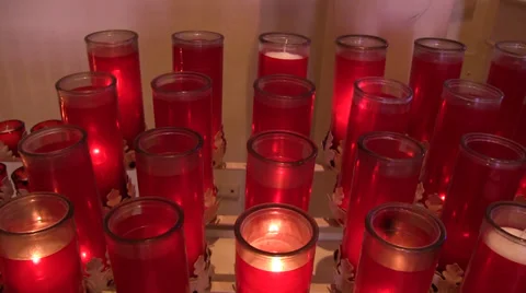 Prayer candles Stock Footage 35871404