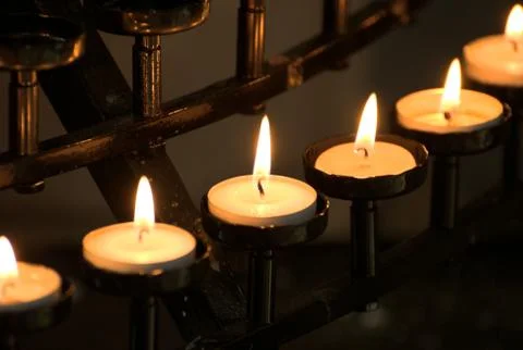 Prayer Candles Stock Photos