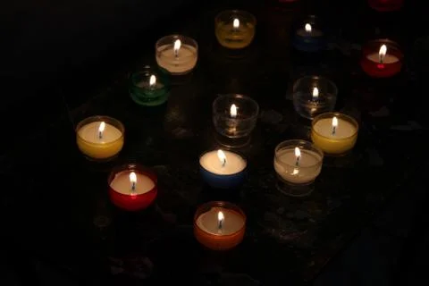 Prayer candles Stock Photos