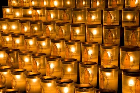 Prayer candles Stock Photos