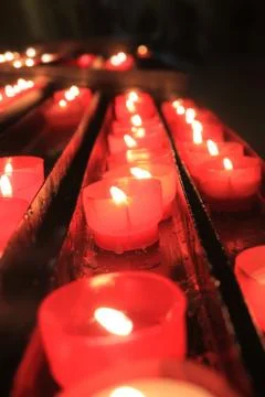 Prayer candles Stock Photos