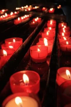 Prayer candles Stock Photos