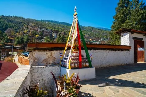 A prayer chorten Foto stock
