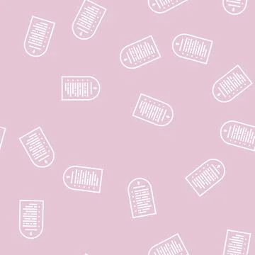 Prayer christianity line seamless pattern Stock Illustration