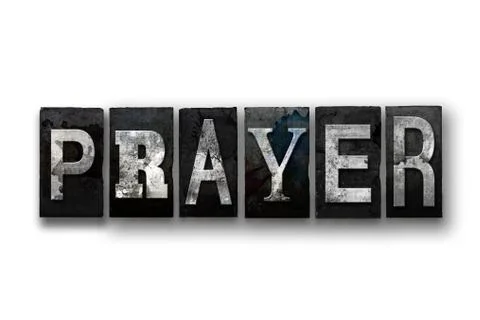 Prayer Concept Isolated Letterpress Type Stock Illustration