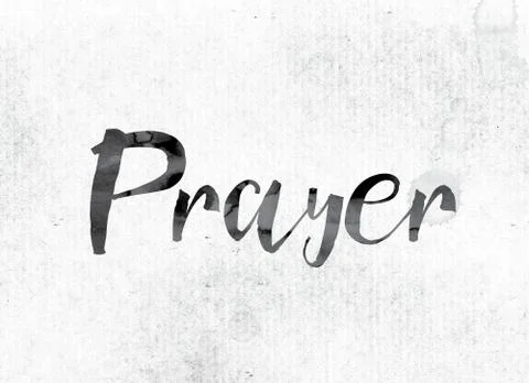 Prayer Concept Painted in Ink Stock Illustration