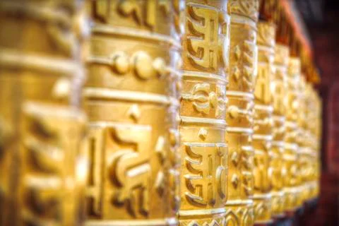 Prayer drum. Stock Photos