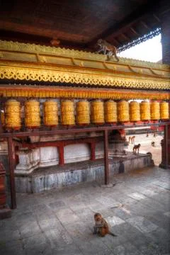 Prayer drum. Stock Photos