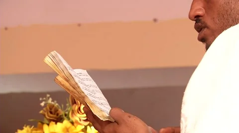 Prayer Eritrean priest Stock Footage 42943671