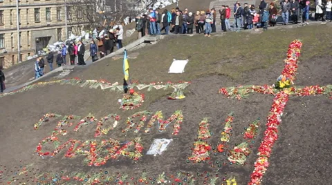 Prayer for fallen Ukraine Stock Footage 52667809