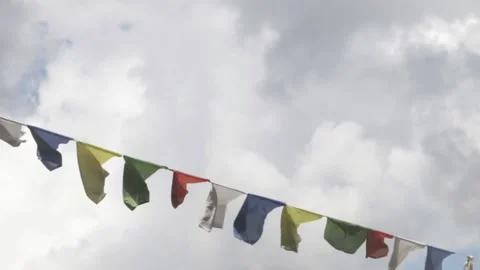Prayer flag Stock Footage 320003716
