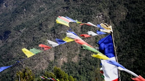 Prayer flag in Himalaya Stock Footage 47721546