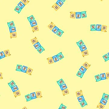 Prayer flags buddhism vector seamless pattern Stock Illustration