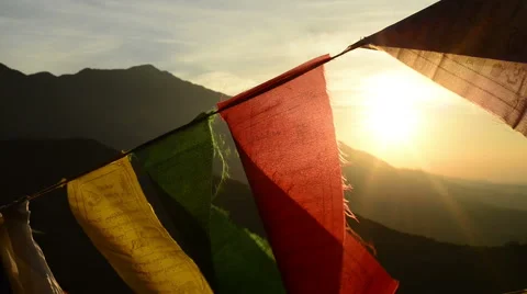Prayer flags Video stock 40880230