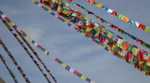 Prayer Flags in Nepal Stock Photos