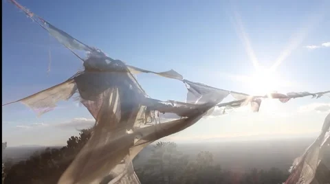 Prayer Flags No.14 Stock Footage 45404650