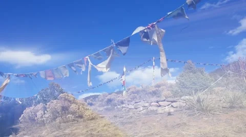 Prayer Flags No.35 Video stock 45405068