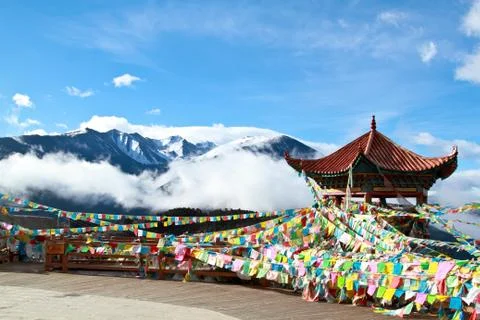 Prayer flags Stock Photos