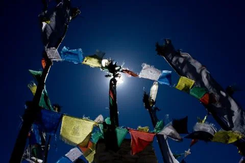 Prayer flags Foto stock