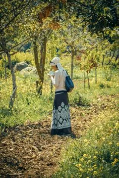 Prayer in the forest Stock Photos