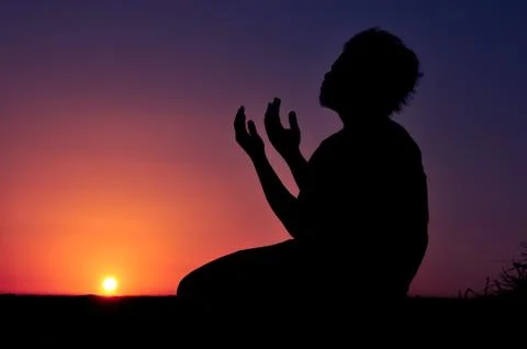 Prayer to god Stock Photos