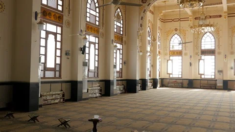 The Prayer Hall in the Mosque Stock Footage 88102472