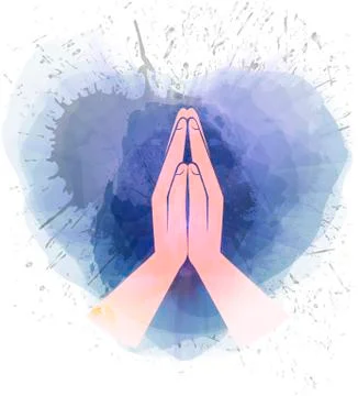 Prayer  hands Stock Illustration