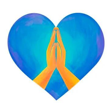 Prayer  hands Stock Illustration