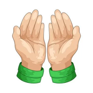 Prayer hands illustration Stock Illustration