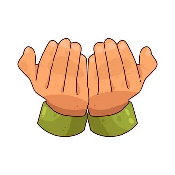 Prayer hands illustration Stock Illustration