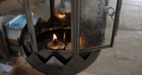 Prayer lantern at Wat Prayasuren Temple Bangkok Stock-Footage 88468296