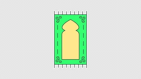Prayer mat Vídeo Stock 335391537