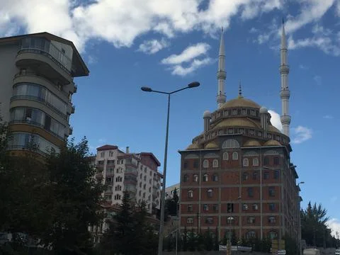 Prayer Mosque with Clouds in sky Stock Photos