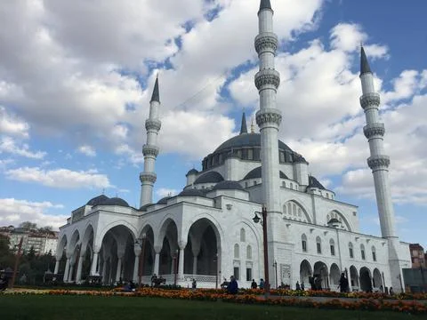 Prayer Mosque with Clouds in sky Stock Photos