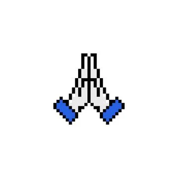 Prayer pixel icon vector design 스톡 일러스트