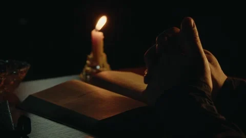 Prayer Reading Bible Stock Footage 279560104