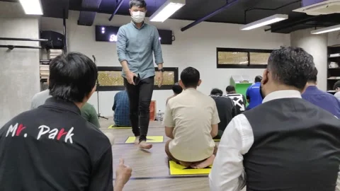 Prayer room inside a mall area in Senayan ward Stock Footage 163412377