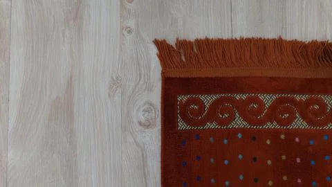 Prayer rug for prayer in the mosque Stock Photos
